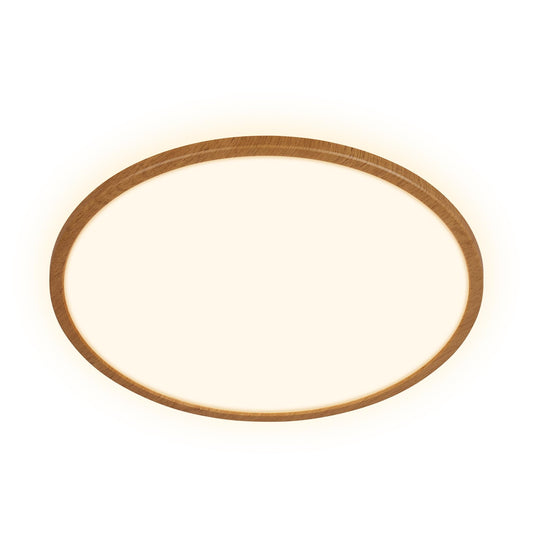 BRILONER - LED ceiling lamp with indirect light, flat, warm white light, lamp, ceiling light, living room lamp, LED panel, kitchen lamp, bedroom lamp, 42x3 cm, wood look frame - 7451314