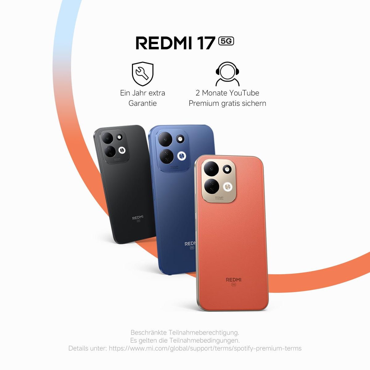 Xiaomi REDMI 17 5G, Smartphone 4+256 GB, Portocaliu, Akku 7500mAh, Încărcare 45W