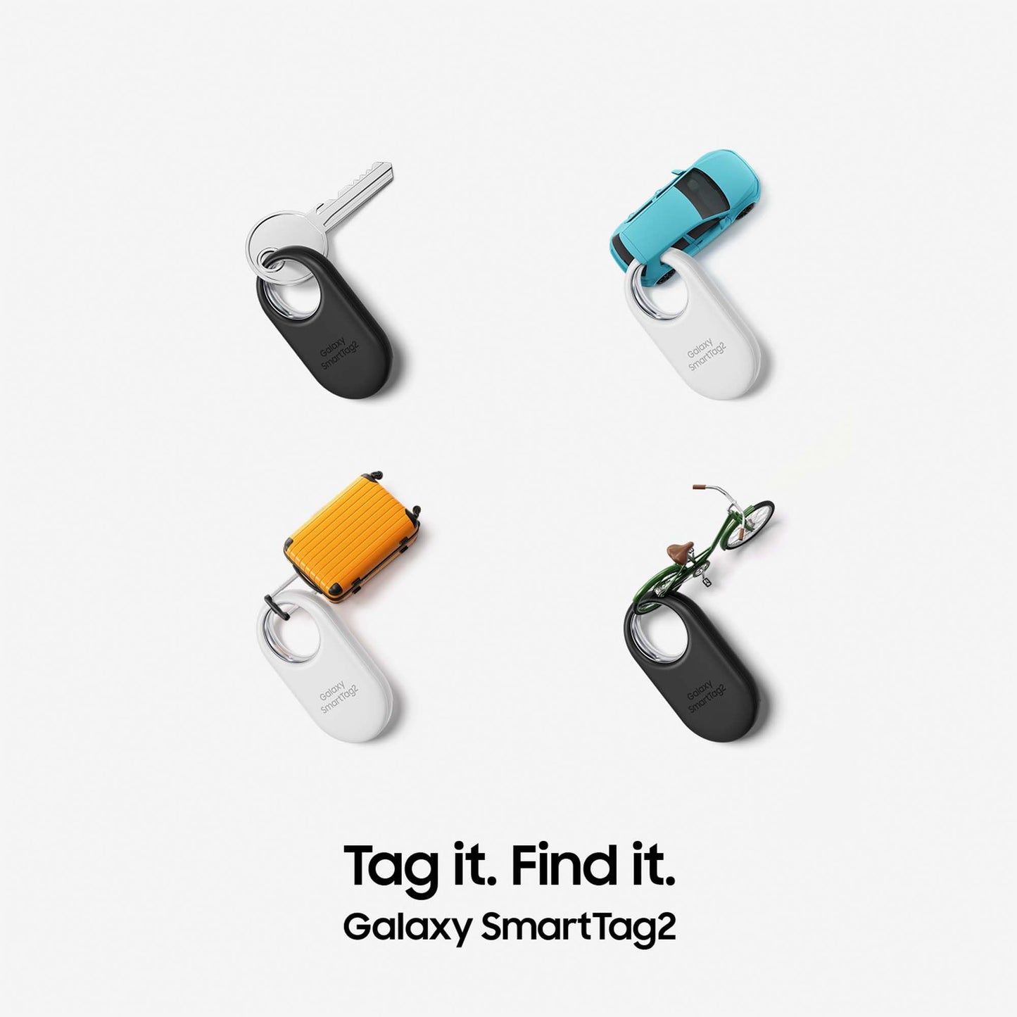 Samsung Galaxy SmartTag2 Bluetooth Tracker, Compass View, Nearby Search, Up to 500 Days Running Time, Waterproof, White (Pack of 1) - EI-T5600BWEGEU