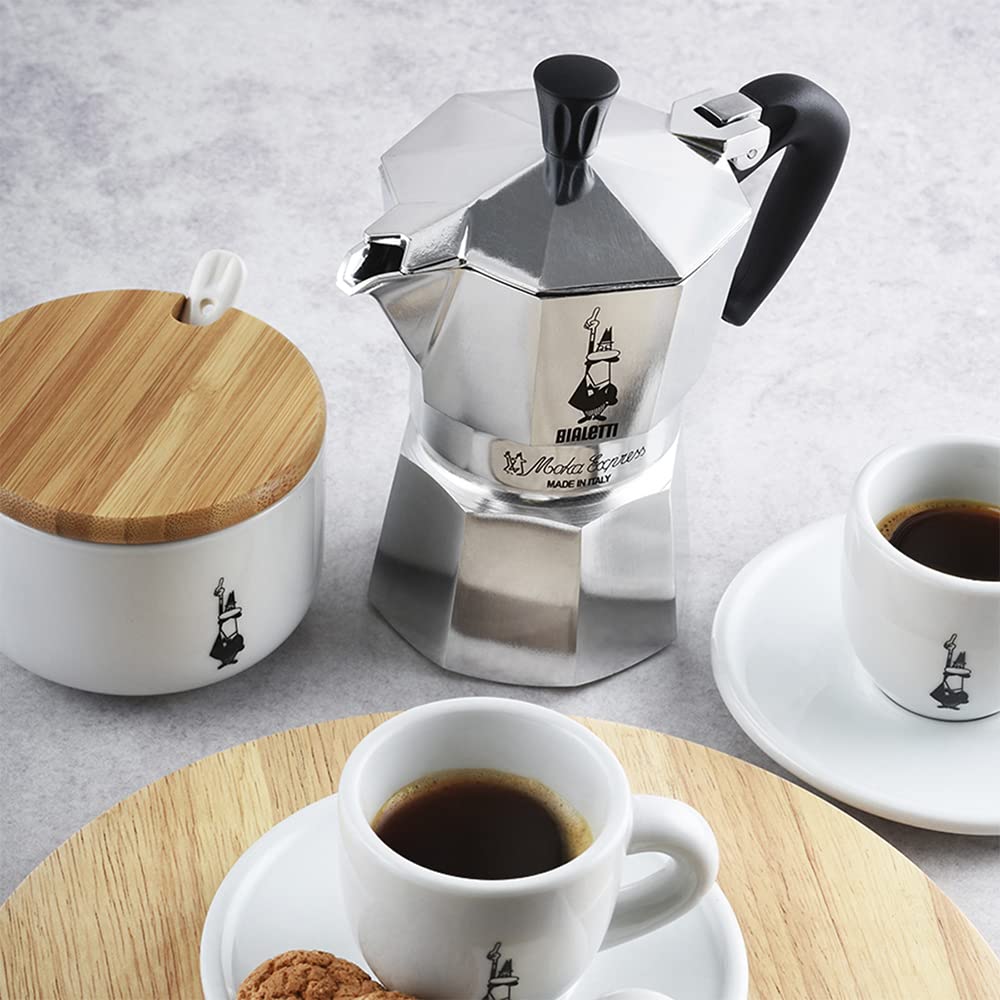 Bialetti Moka Express Aluminum Coffee Maker 9 Cup 420ml Silver - 6801