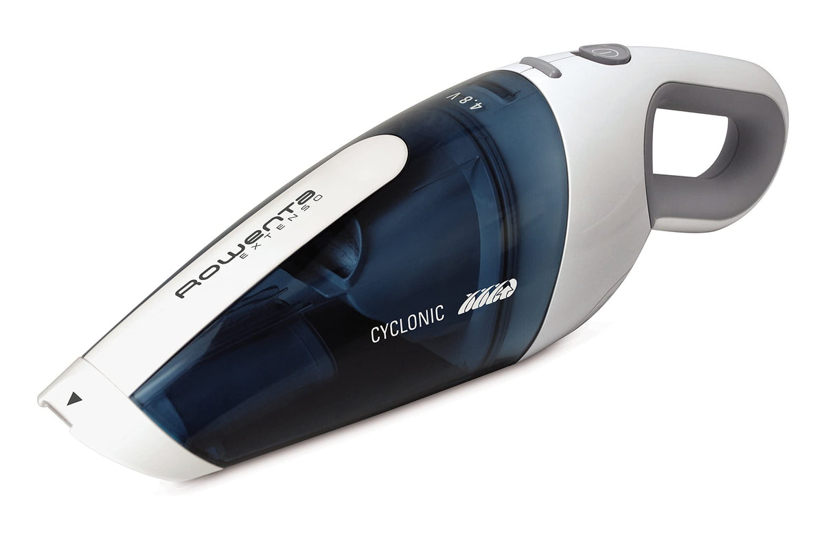 Rowenta Cordless Handheld Vacuum Cleaner Extenso Cyclonic 4.8V, 375 ml dust capacity, with brush attachment, operating time 11 min, ergonomic handle, easy cleaning, blue/white, AC4461 - AC446101