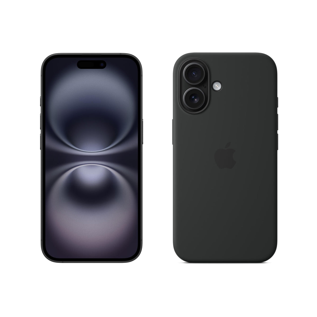 Apple iPhone 16 128GB - Black + Silicone Case with MagSafe - Black - MYEA3ZD/A