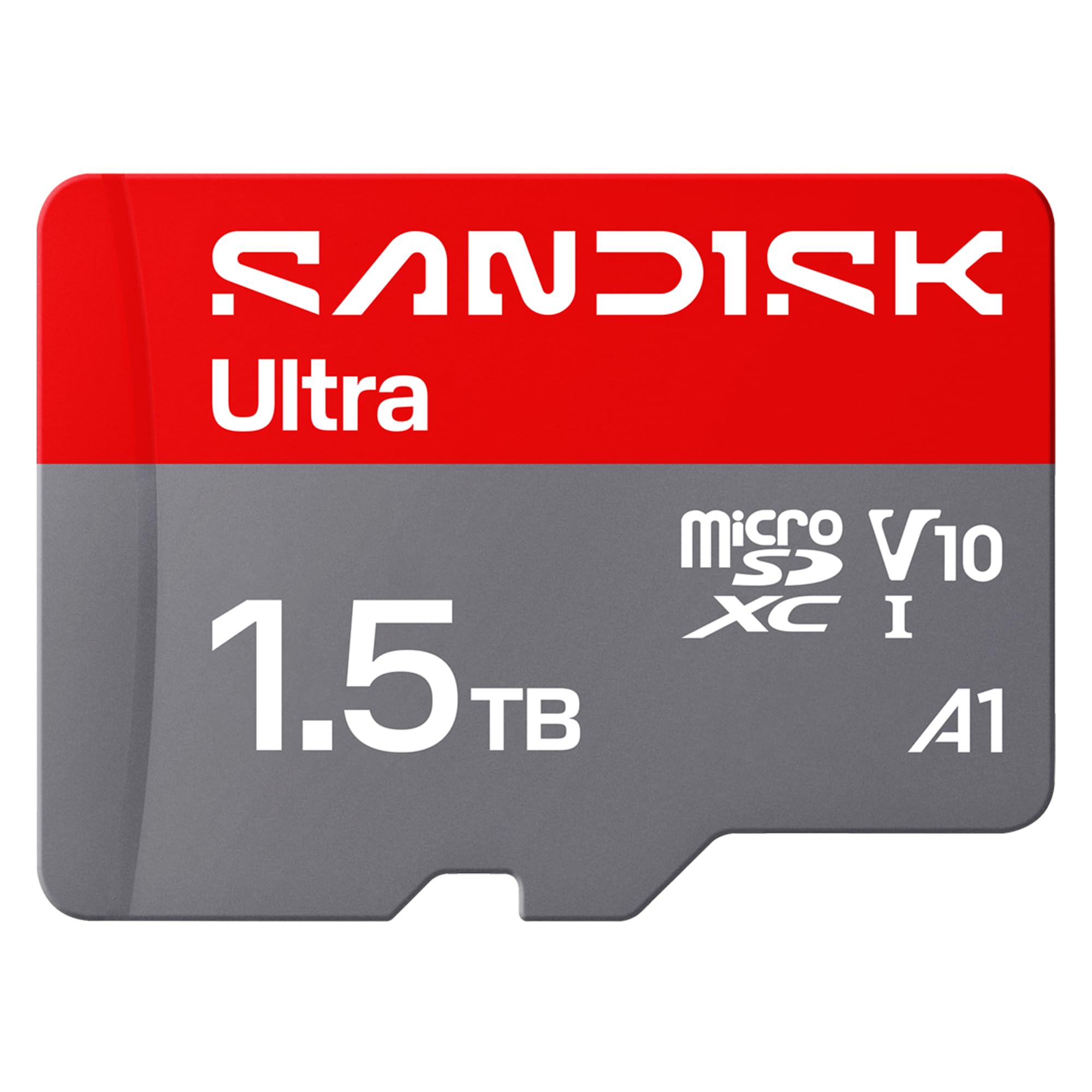 SANDISK Ultra microSDXC 1.5TB, UHS-I + SD Adapter (up to 195MB/s Read, Full HD Video, V10, U1, C10, A1) Card for Android smartphones or tablets, cameras and laptops - SDSQUJQ-1T50-GZ6MA