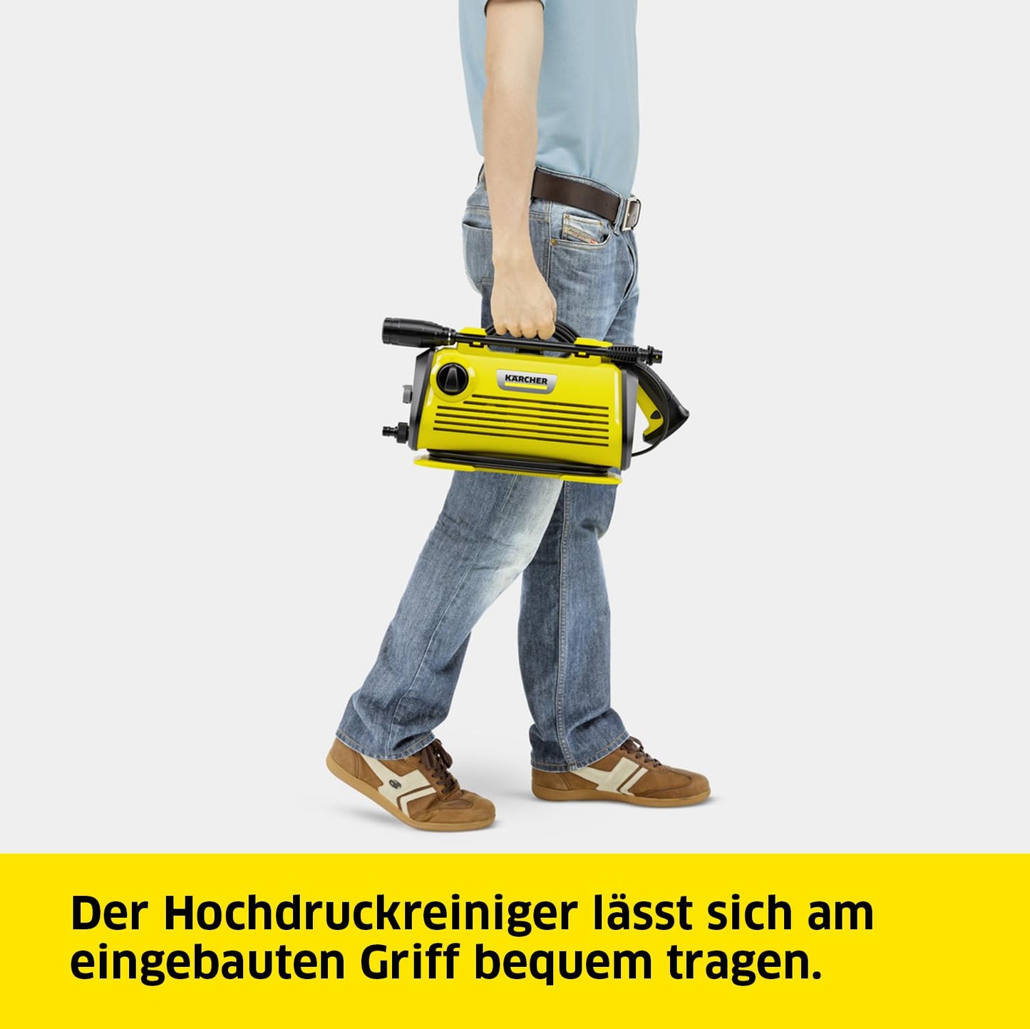 Kärcher high-pressure cleaner K 3 Horizontal Plus, pressure: max. 120 bar, delivery rate: 380 l/h, area performance: 25 m²/h, weight: 4.8 kg, high-pressure hose and gun, dirt blaster, jet lance - 1.602-823.0