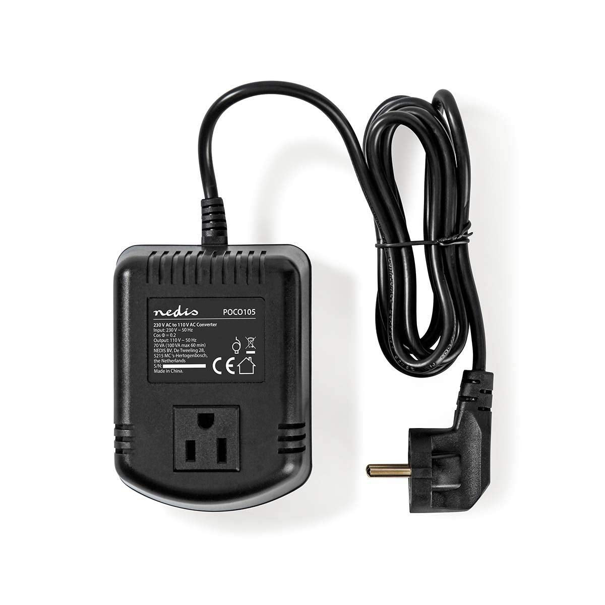 Invertoare - Alimentare de rețea - 230 V AC 50 Hz - 100 W - Contact de protecție - Negru - POCO105
