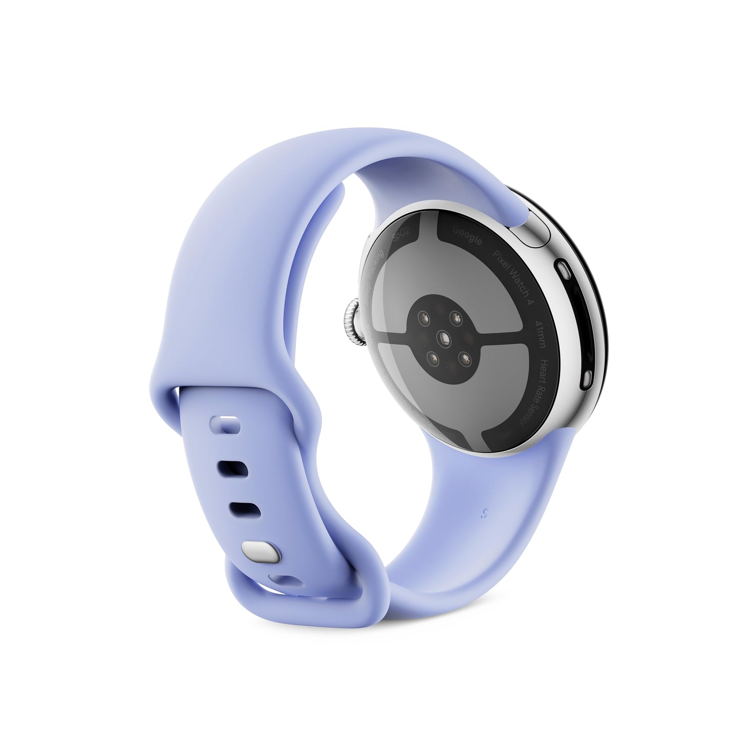 Google Pixel Watch 4 (41 mm) - Smartwatch Android Con Tracker for fitness and fitness, virtual assistant Gemini - aluminum housing in polished silver - sports bracelet in iris - LTE
