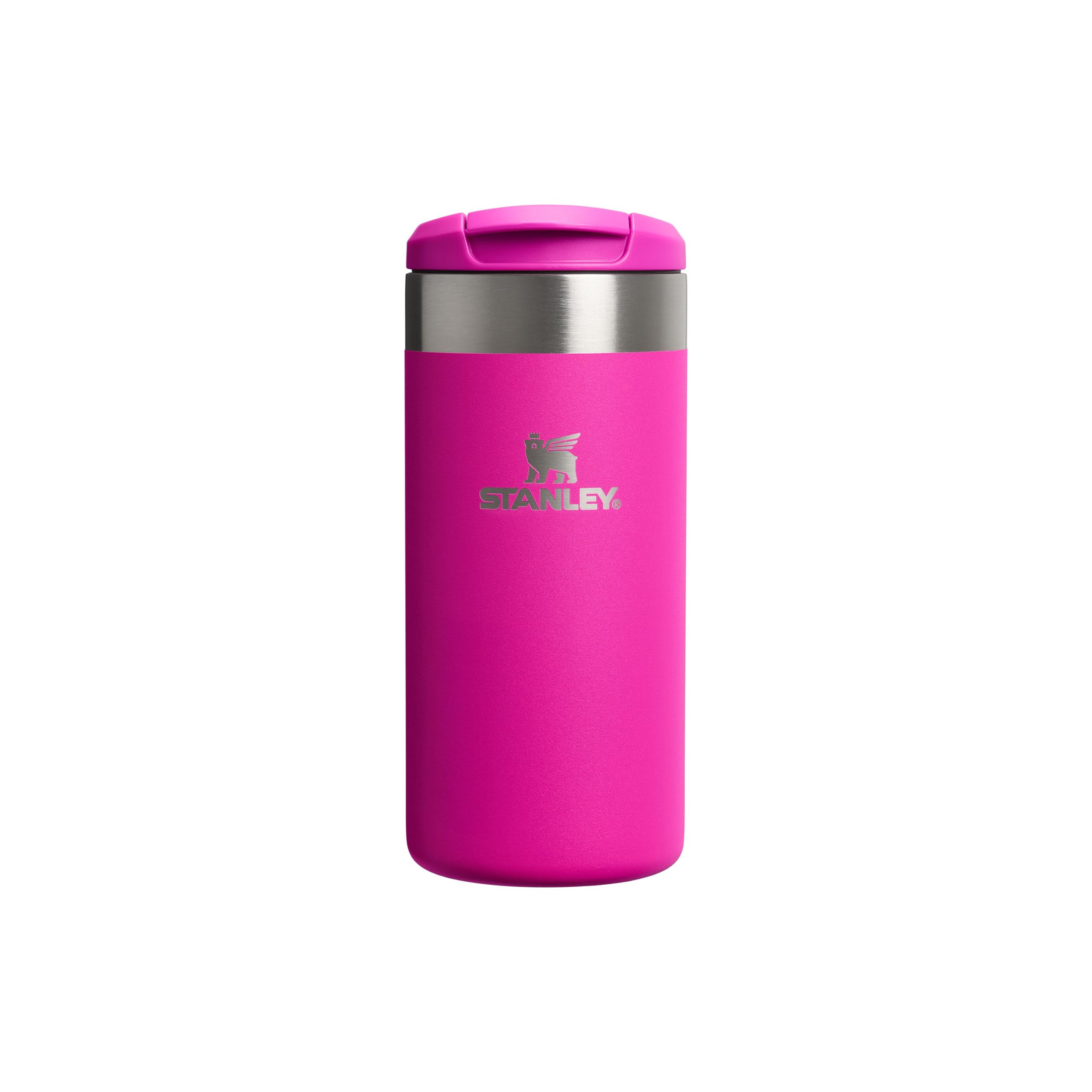 Stanley 1913 Aerolight Transit Thermo Mug 0.35L - Keeps Hot for 4 Hours - Dishwasher Safe - Coffee Mug To Go Leak-Proof - Compatible with Common Car Drink Holders - Violet Blossom - 100000112461