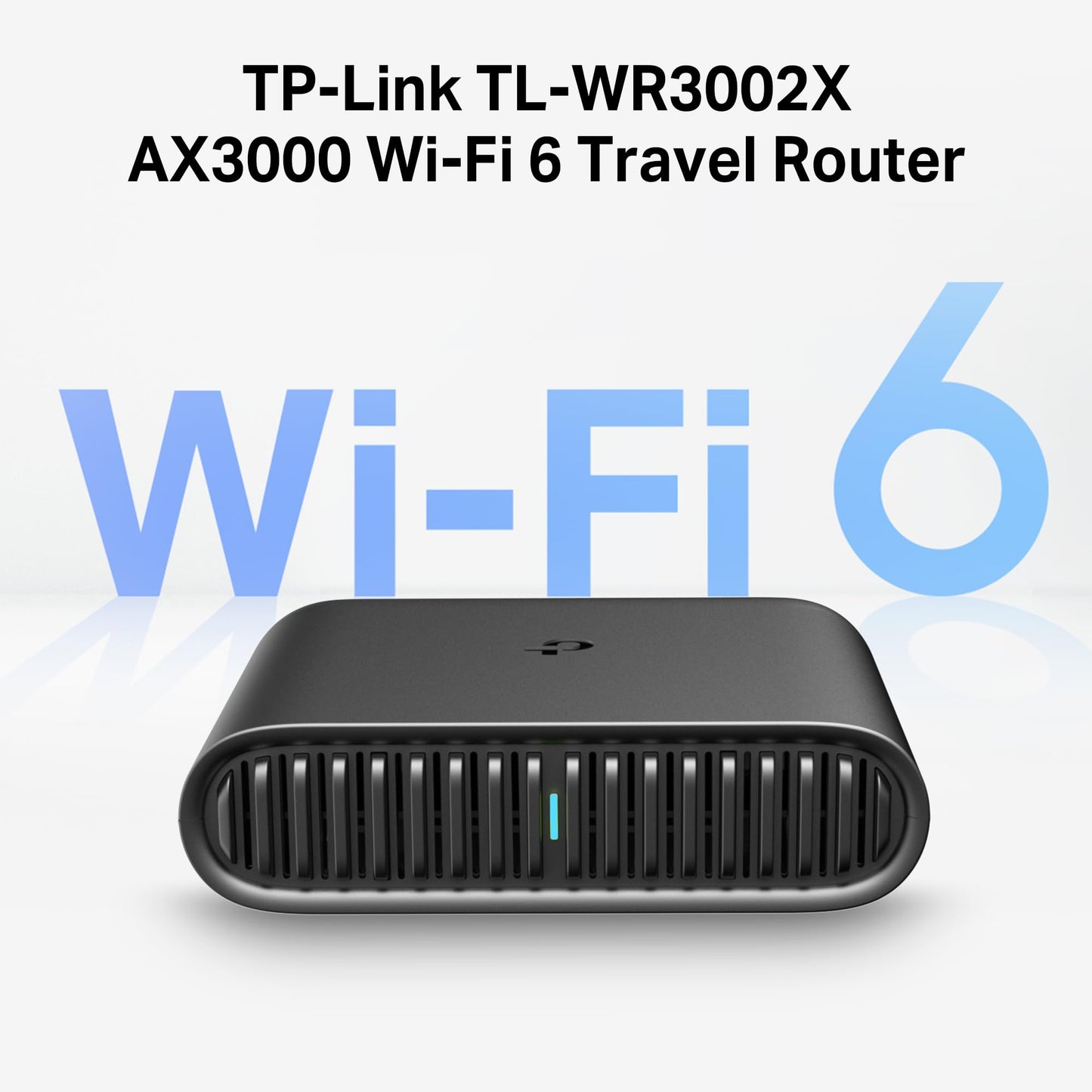 TP-Link TL-WR3002X Wi-Fi 6 travel router dual band AX3000, 1 × 2.5 Gbit/s port + 1 × Gigabit port, USB 3.0, OpenVPN, WireGuard, can be operated with a power bank, multiple modes in one