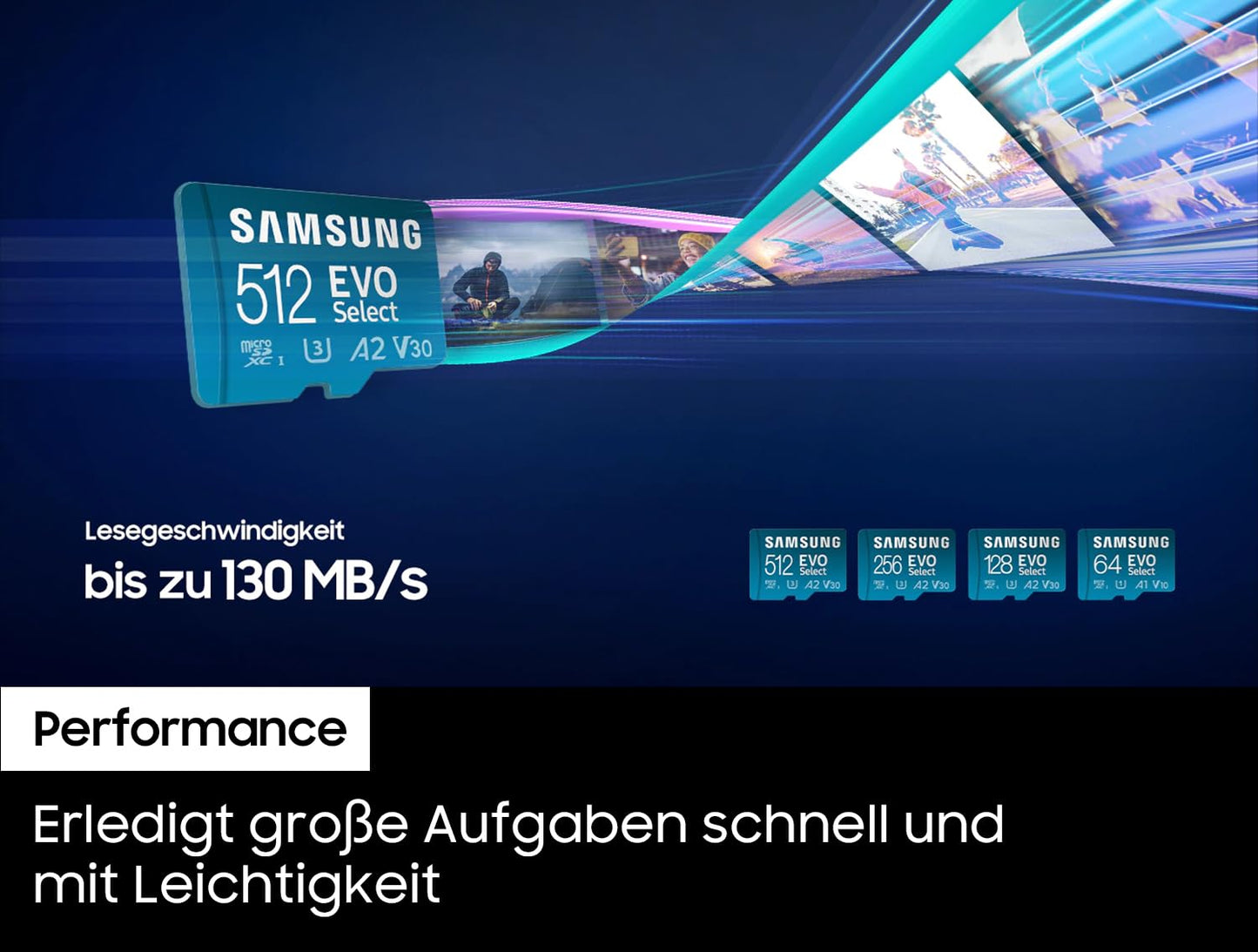 Samsung EVO Select (2021) microSD card + SD adapter