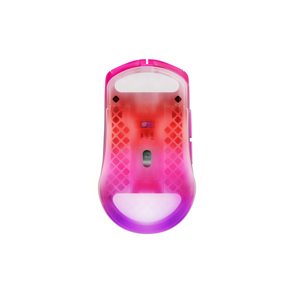 SteelSeries Aerox 3 Wireless Gen 2 – Ultra-light 68g gaming mouse, 4K polling rate, 26K DPI optical sensor, 200 hours battery life, IP54, 80 million clicks, RGB, pure PTFE glide feet, Magenta - 62716