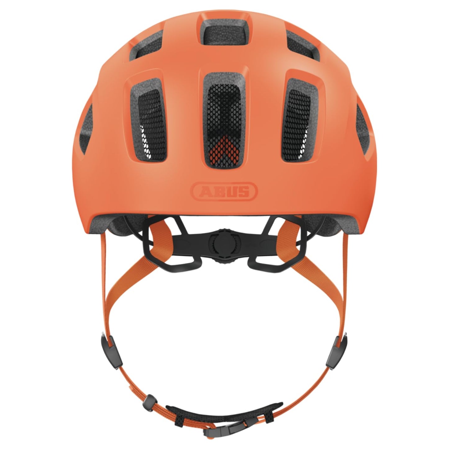 ABUS Youn-I 2.0 bicycle helmet - with light for children, teenagers and young adults - for girls and boys - mono orange, size S - 40157