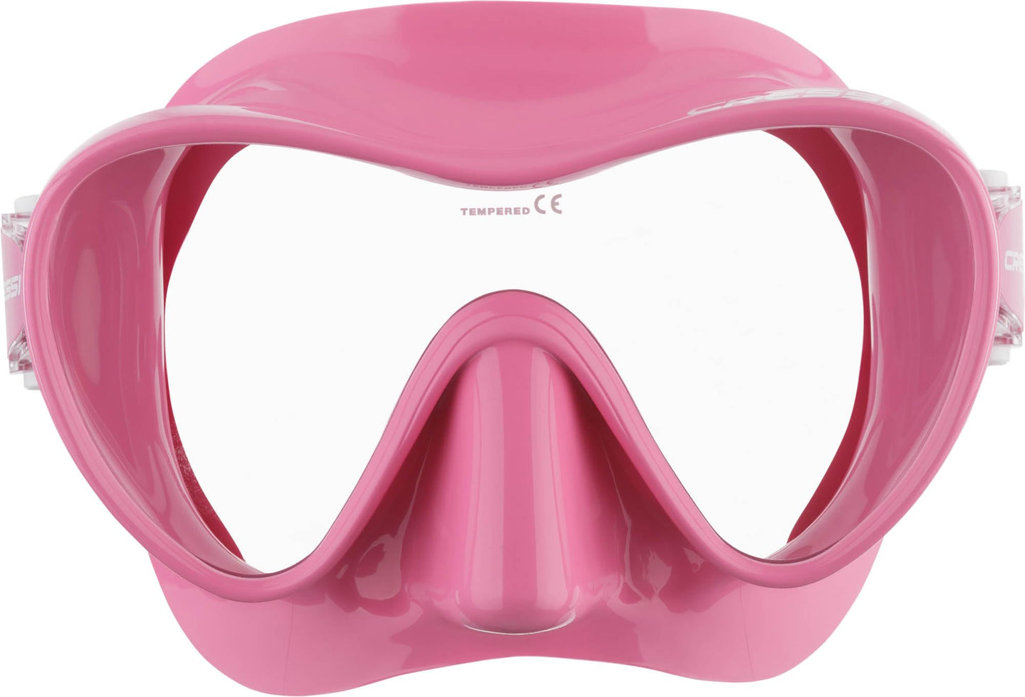 Cressi Frameless Diving Mask F1 - Fog-free Glass Lens, Diving Goggles - Ergonomic Silicone Rim, Snorkel Mask - Dry Snorkel & Snorkel Set - Pink - Mask - ZDN284000