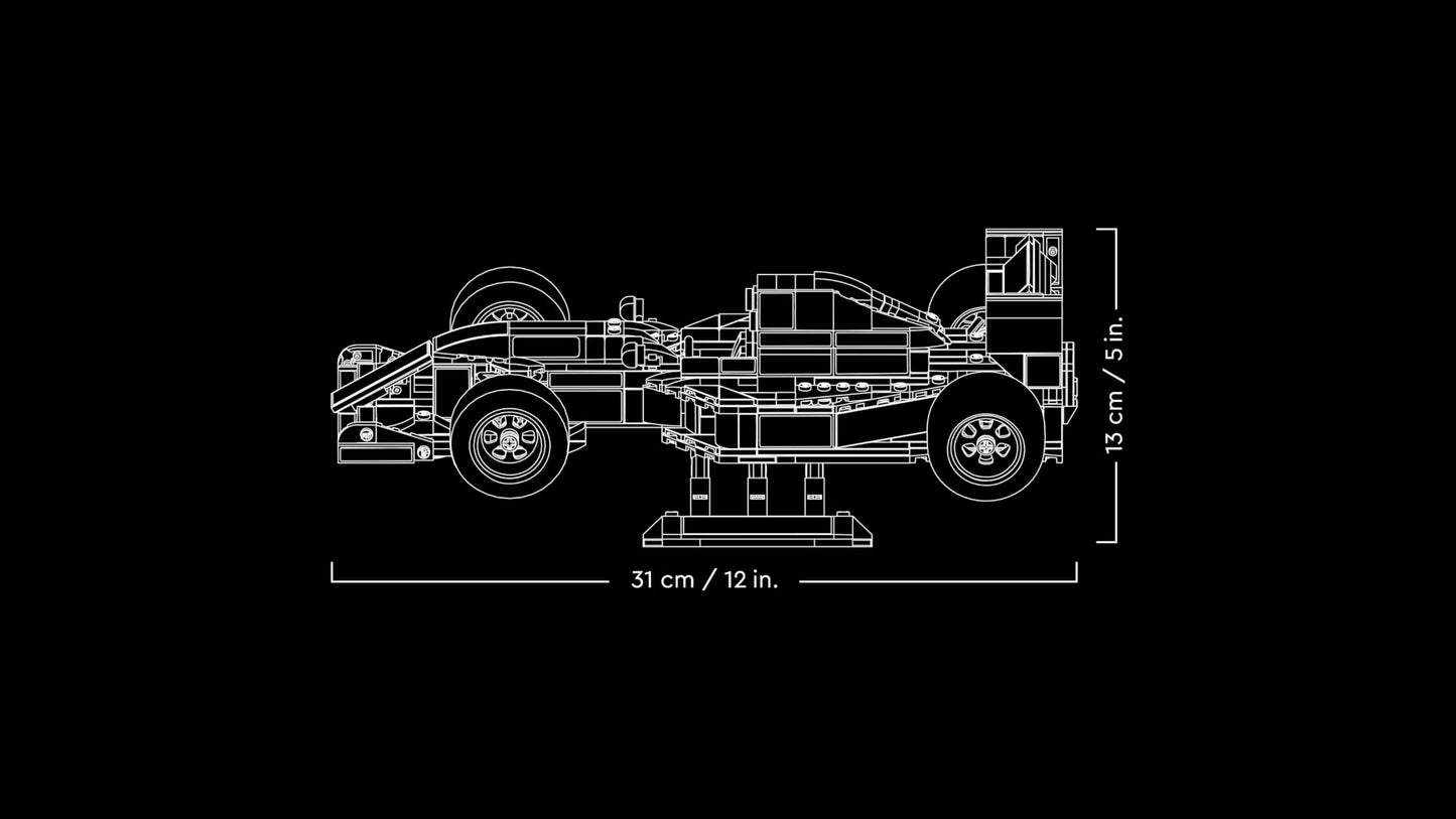 LEGO Icons Williams Racing FW14B with Nigel Mansell - F1 model car set with racing driver minifigure to collect - desk decoration with stand - gift for adults and young motorsport fans 10353