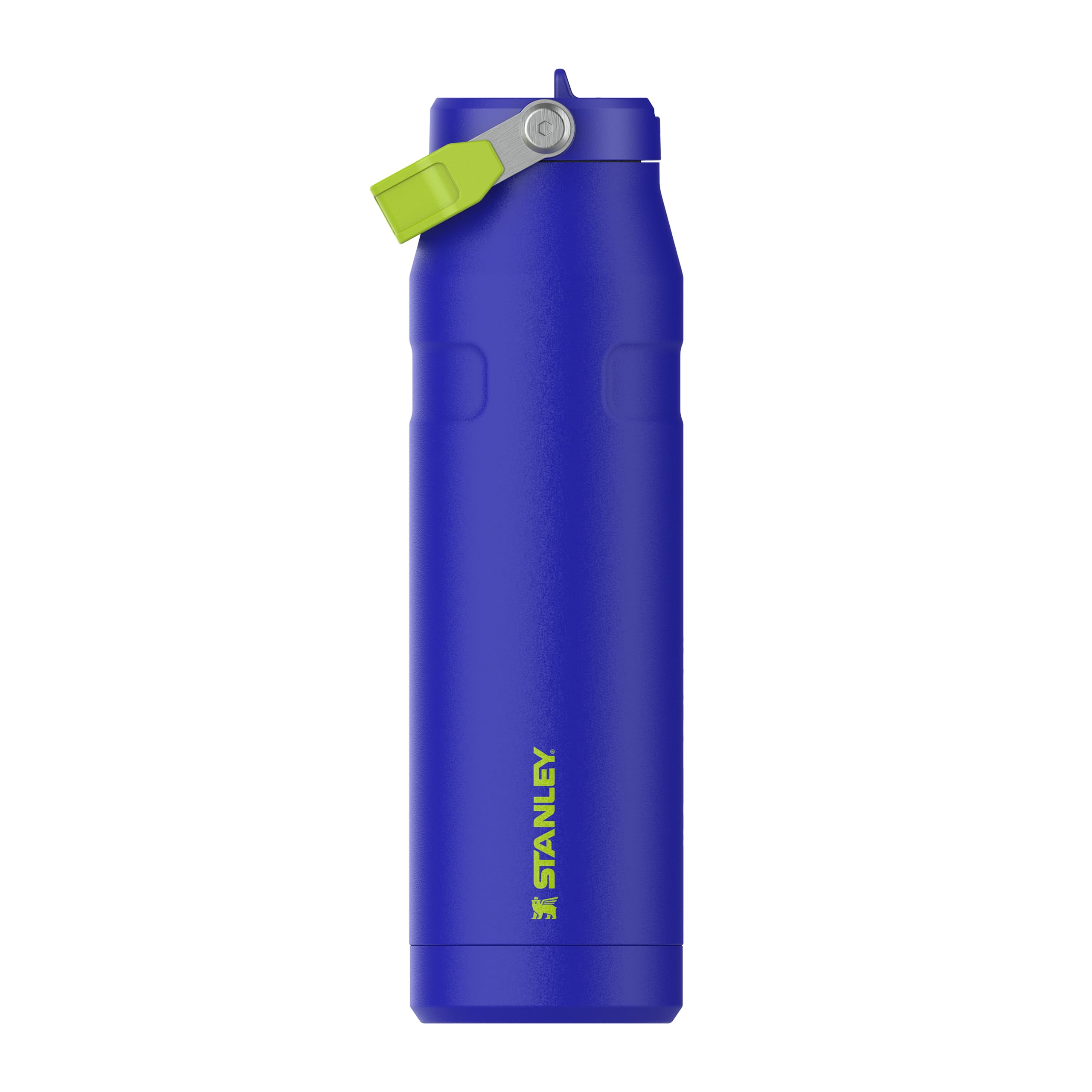 Stanley 1913 Flip Straw Drinking Bottle with Straw 1.06L - Thermal Mug Cools for 17 Hours - Ice Cold for 4 Days - BPA Free - Leakproof - For Cup Holders - Dishwasher Safe - Cobalt Chartreuse - 100000117861
