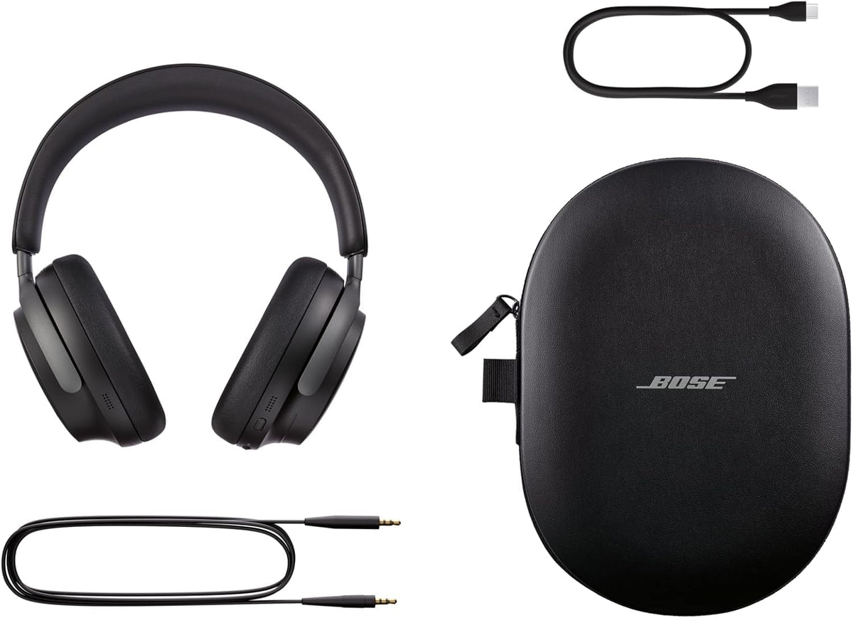 Bose QuietComfort Ultra Headphones Over-Ear - Căști cu Noise Cancelling pentru sunet spațial, căști Spatial Audio, până la 24 de ore autonomie, căști de înaltă calitate cu sunet surround, negru - 880066-0100