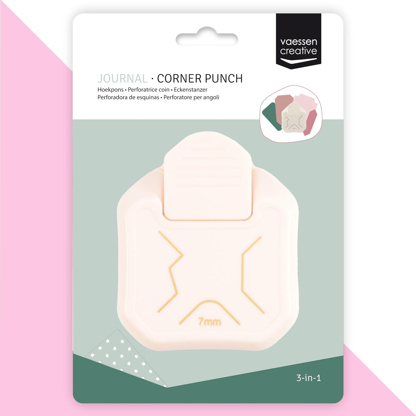 Vaessen Creative 2137-093 3-in-1 Corner Punch