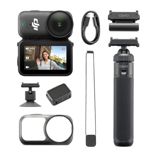 DJI Osmo Nano On-the-Go Combo (128GB) - Small 4K/60fps Vlog Camera with 1/1.3″ Sensor, 143° Wide Angle Video, 200 Min Recording, Mini Extension Wand, Magnetic POV Camera for Travel, Vlog - 6937224157705