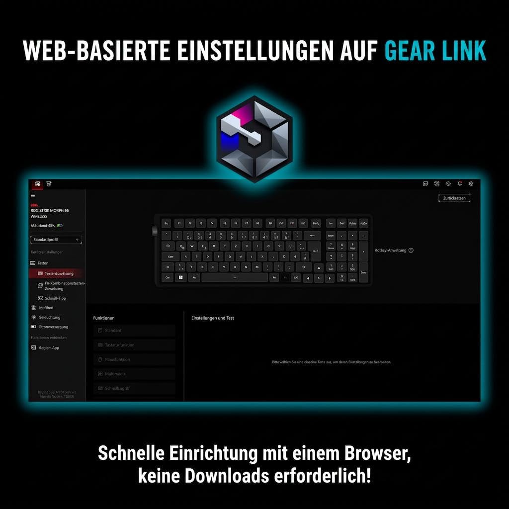 ASUS ROG Strix Morph 96 Wireless Custom Gaming Keyboard - 90MP04IF-BKDA03