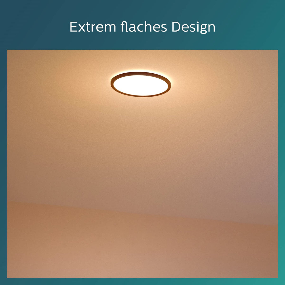 PHILIPS LED SceneSwitch Lumină de tavan (22 W), 3 niveluri de luminozitate, lumină caldă, iluminat de interior economic cu EyeComfort, negru, 43 cm - 929002666901