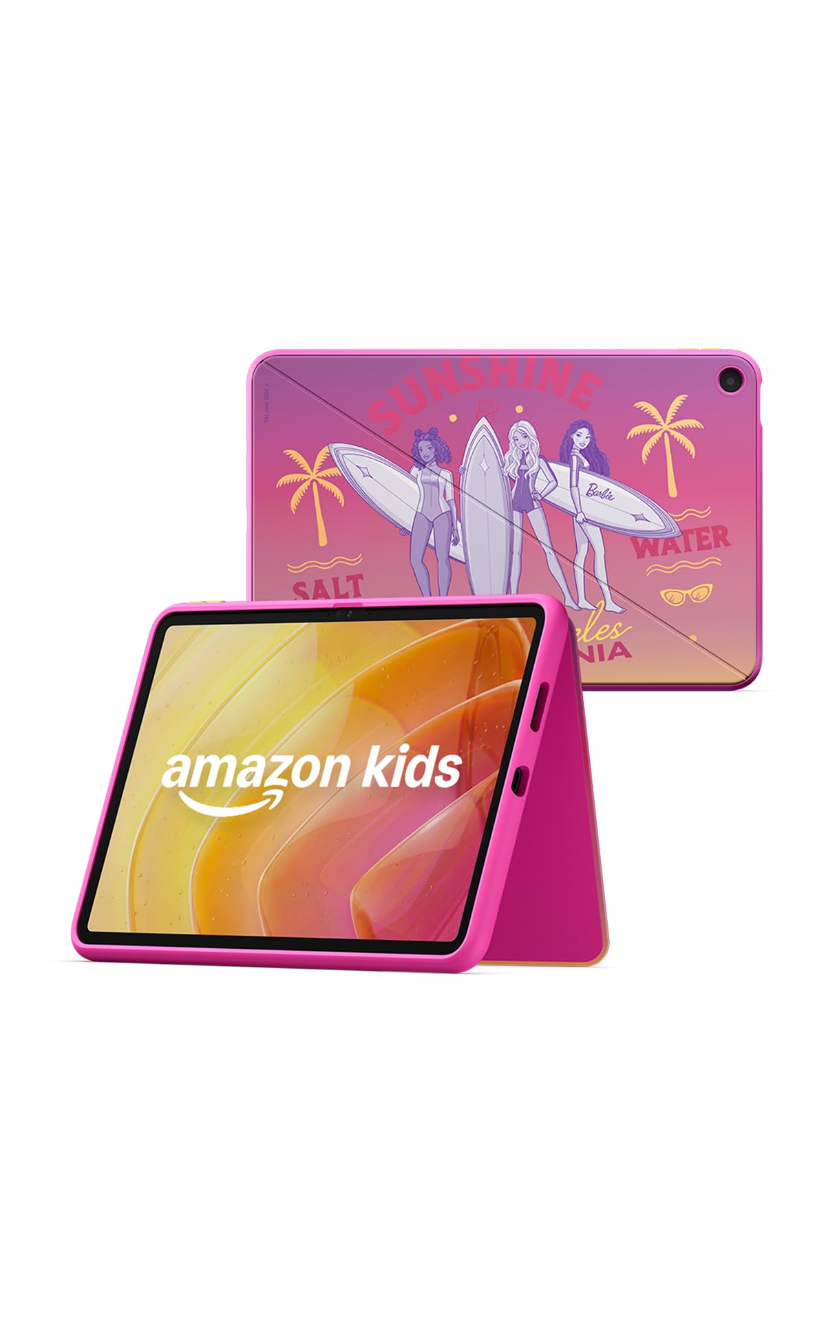 Amazon Kids Tablet 11 (latest Gen), suitable for ages 6 and up, 11-inch display with 2.5K resolution, all-day battery life, 1 year of Kids+ with videos, apps, games & books, including a slim case (Sunshine Barbie). - TR24E7