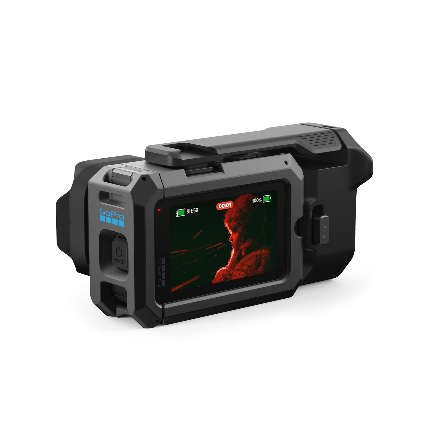 GoPro Mission 1 PRO Grip Edition – Includes Mission 1 PRO camera, point-and-shoot grip, Enduro 2 rechargeable battery, removable lens hood and carrying case - CHDRW-011-RW