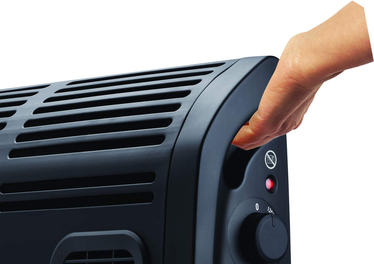 Rowenta CO3035 Convector Heater Vectissimo | Two Power Levels | Electric Heater | Indoor | For 25 m² Rooms, Black - CO3035F1