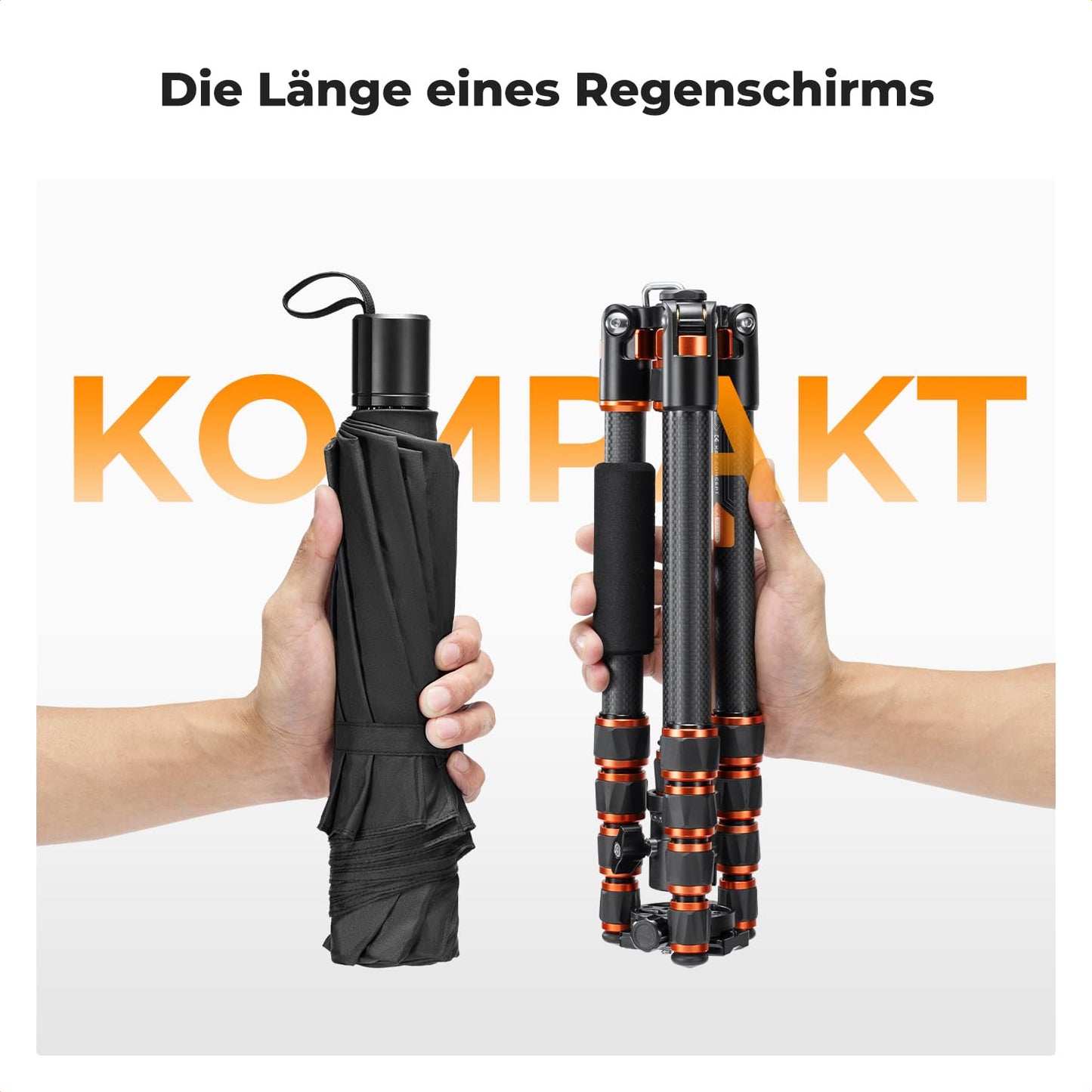 K&F CONCEPT 152cm carbon tripod - A225C0+BH-25L