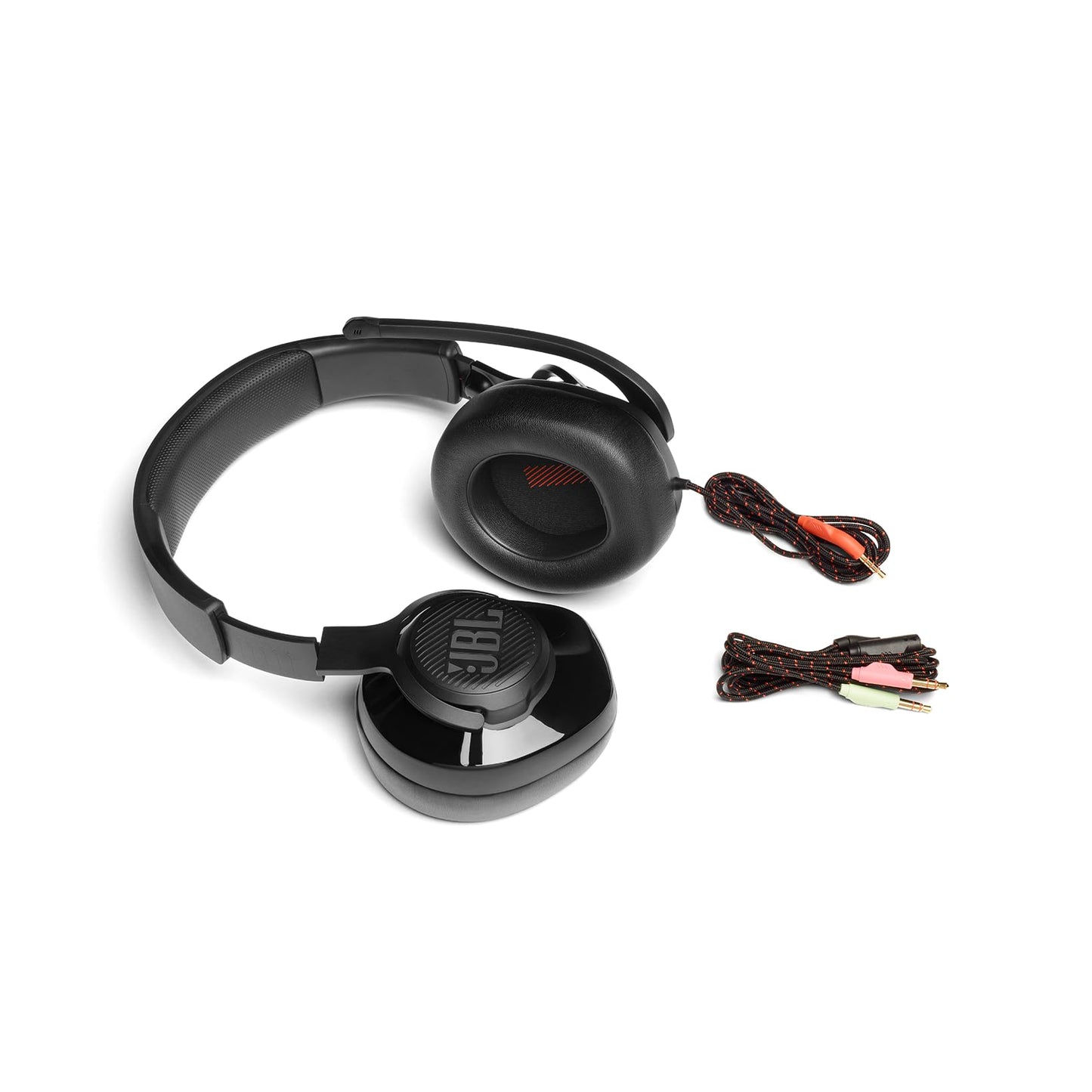JBL Quantum 200 Over-Ear Gaming Headset – Wired 3.5mm jack and PC splitter – With flip-up boom microphone – Compatible with many platforms – Black - JBLQUANTUM200BLK
