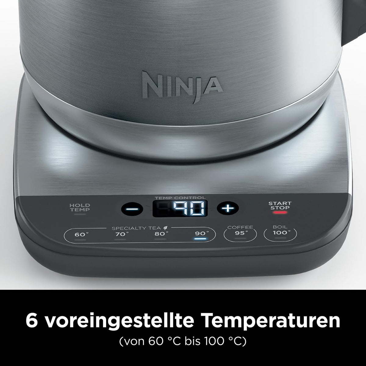 Ninja Fierbător de apă din oțel inoxidabil Perfect Temperature, oțel inoxidabil KT201EU
