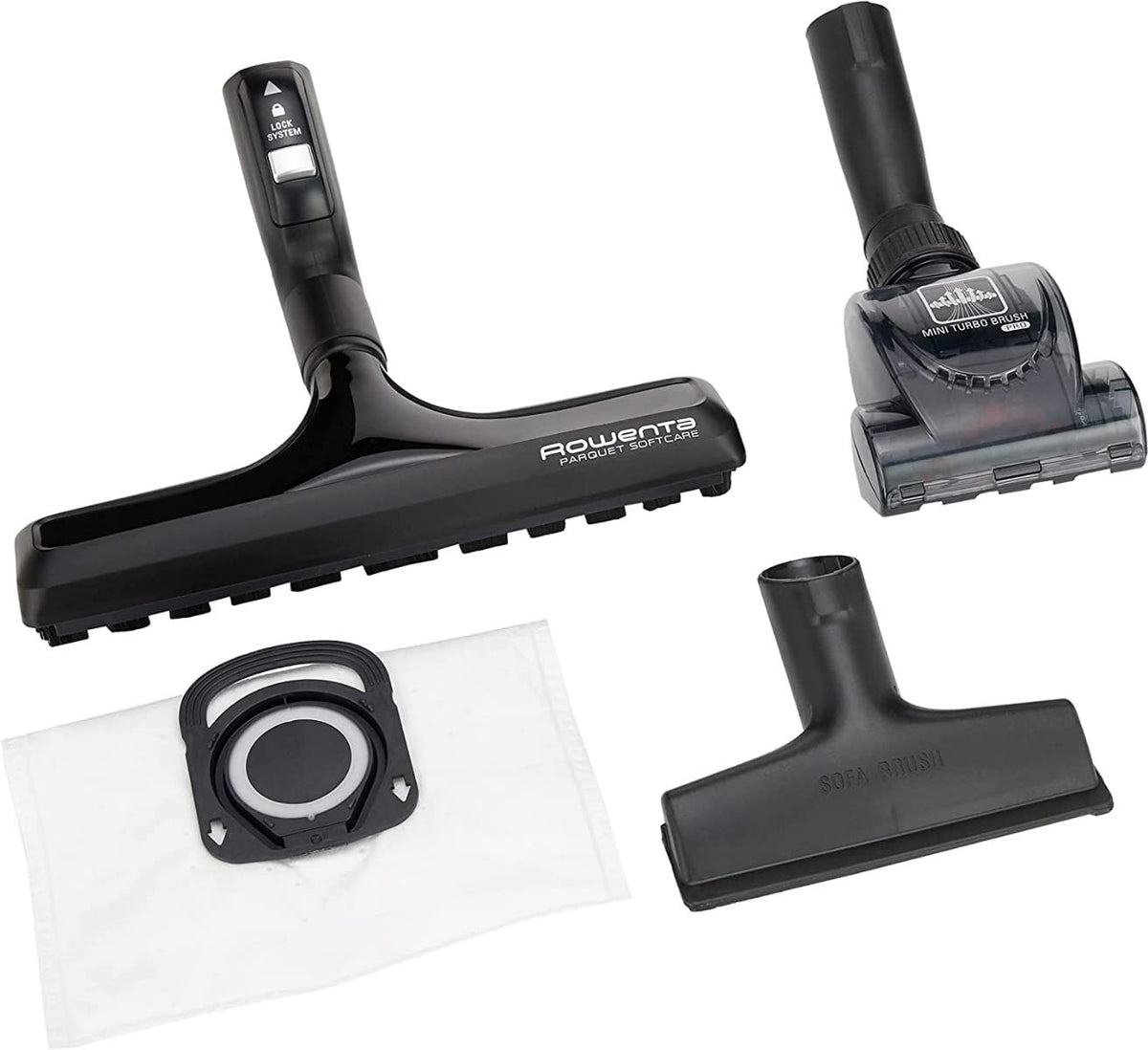 Rowenta Silence Force Allergy+, bagged vacuum cleaner, 4.5 L dust bag capacity, extremely quiet, highly efficient floor nozzle, durable EffiTech motor, vacuum cleaner for pet hair, black-red, RO7473 - RO7473EA
