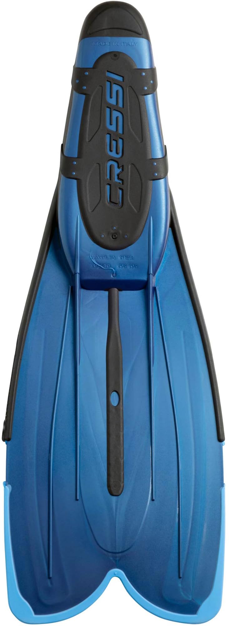 Cressi Agua Fins Swimming Fins - Adjustable Foot Section for Diving - Ergonomic Short Fins Adults & Children - Durable Fin Material - Blue - 43/44 - CA206243