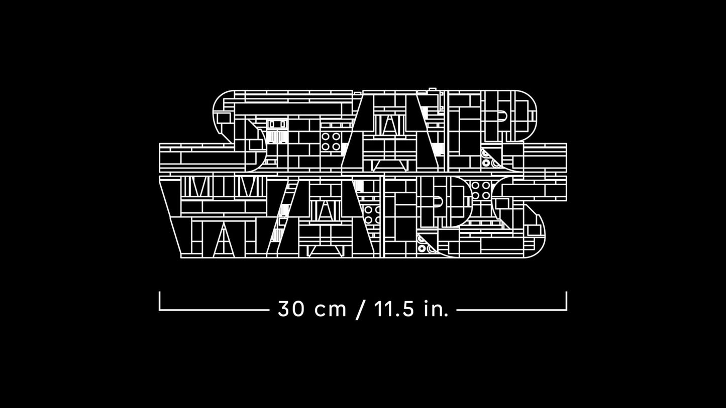 LEGO Star Wars 75407 Star Wars Logo Bricks - Collectible Building Set for Adults - Pop Culture Model - Office Display - Gift Idea for Adults and Teens Fans