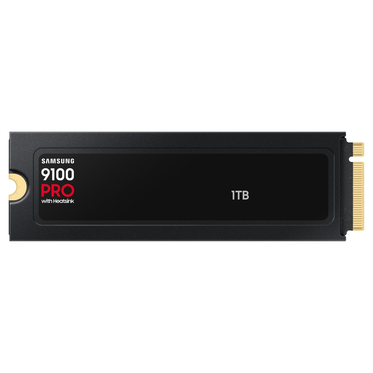 Samsung 9100 PRO Heatsink NVMe M.2 SSD, 1TB, PCIe 5.0, 14,700 MB/s Read, 13,300 MB/s Write, Internal SSD for PC and Console Gaming and Video Editing, Black, MZ-VAP1T0CW