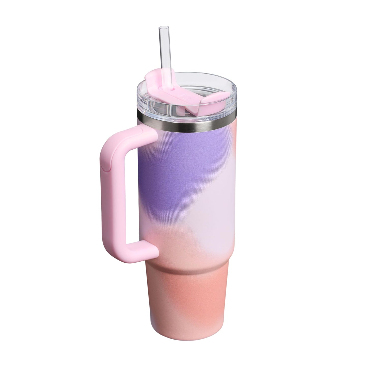STANLEY 1913 Quencher H2.0 Flowstate Drinking Bottle with Straw 0.89L - Thermo Mug Cools Up to 9 Hours, 40 Ice Cooled - Thermos Bottle BPA Free Stainless Steel - Rose Petal Motion - 10-10829-402