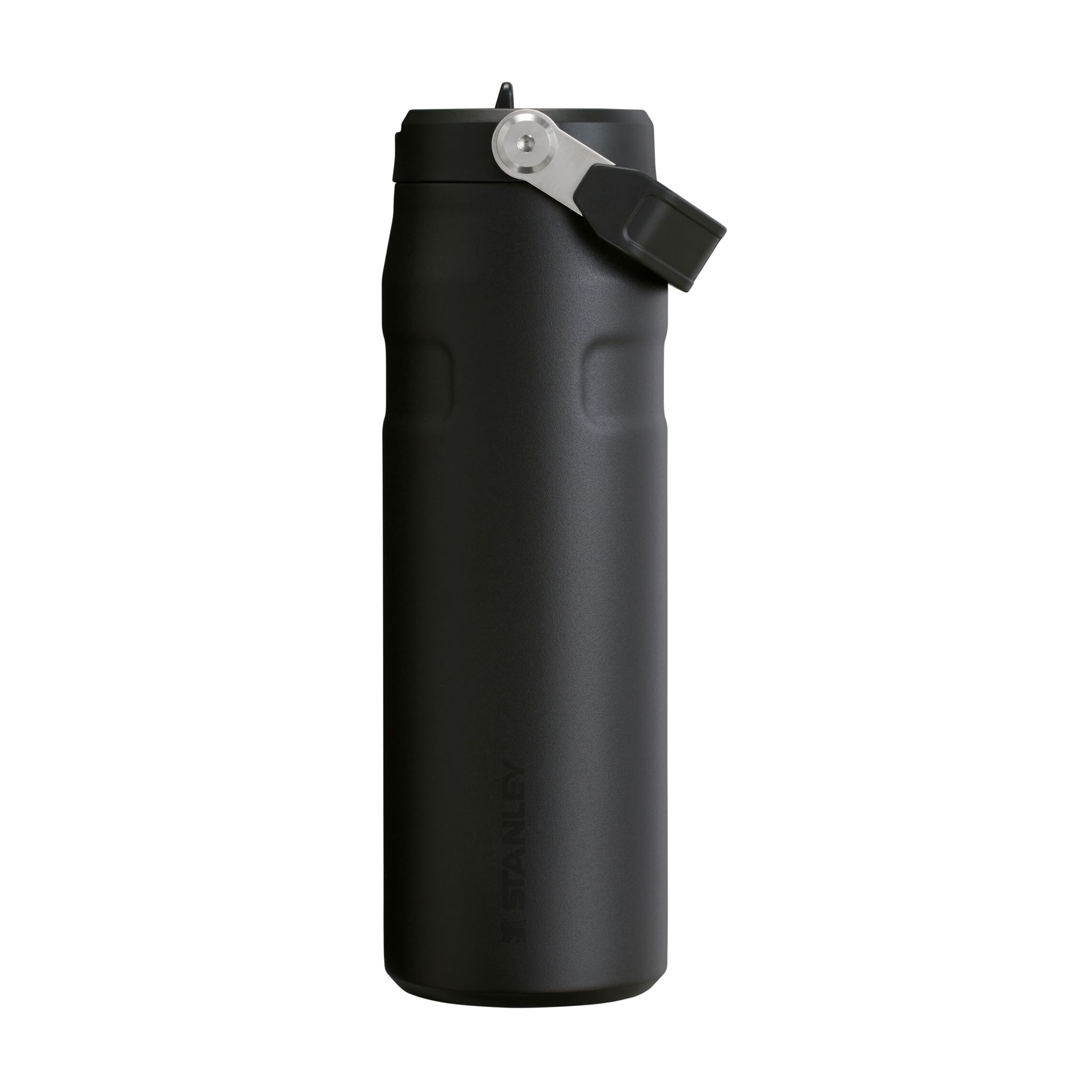 Stanley 1913 Flip Straw drinking bottle with straw 0.7L - thermal mug cools for 10 hours - ice cold for 3 days - BPA-free - leak-proof - for cup holders - dishwasher safe - black - 10-11283-143