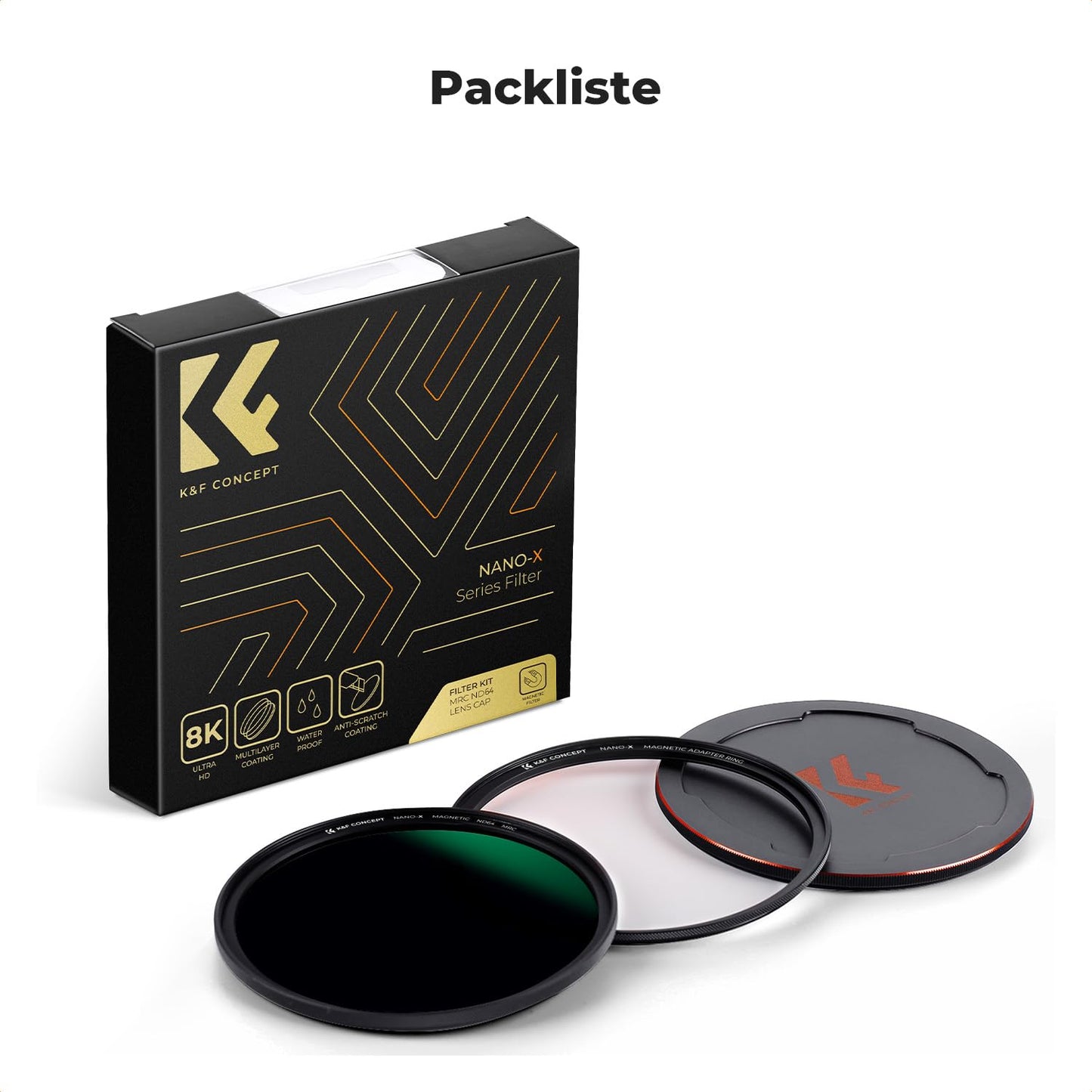 K&F CONCEPT 77mm ND Filter Gray Filter ND64 (6 Stop) Magnetic V1 - SKU.1743