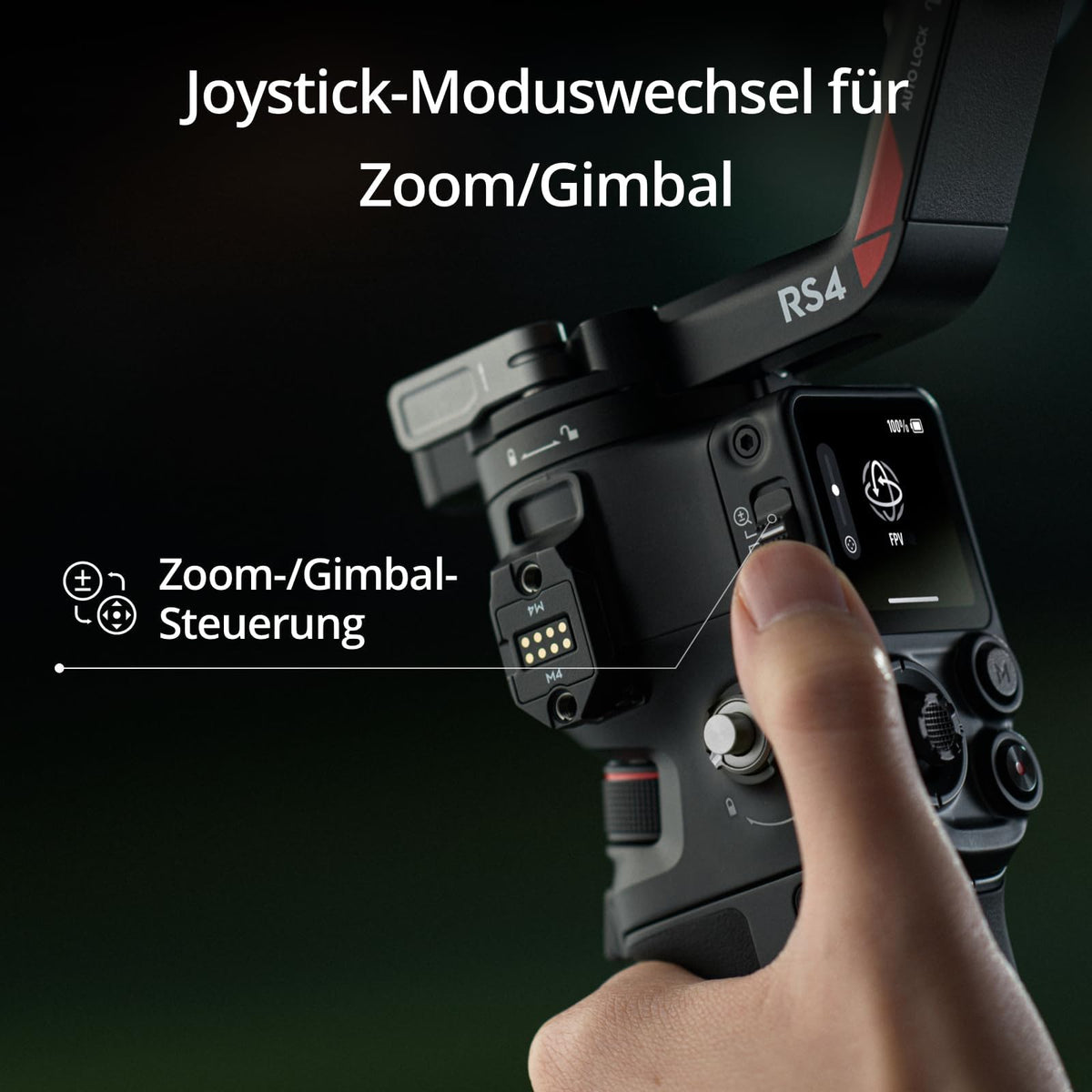 DJI RS 4, stabilizator gimbal pentru camere, Canon/Sony/Nikon/Fujifilm - P14C