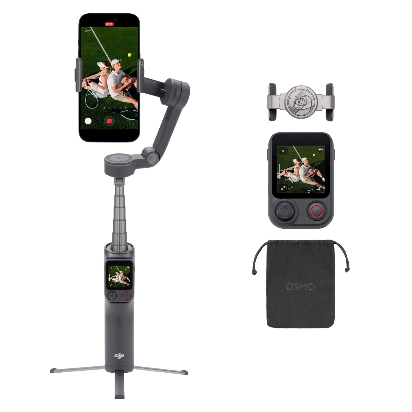 Osmo Mobile 8P Gimbal Stabilizer for iPhone & Android, Remote Control - 6937224142947