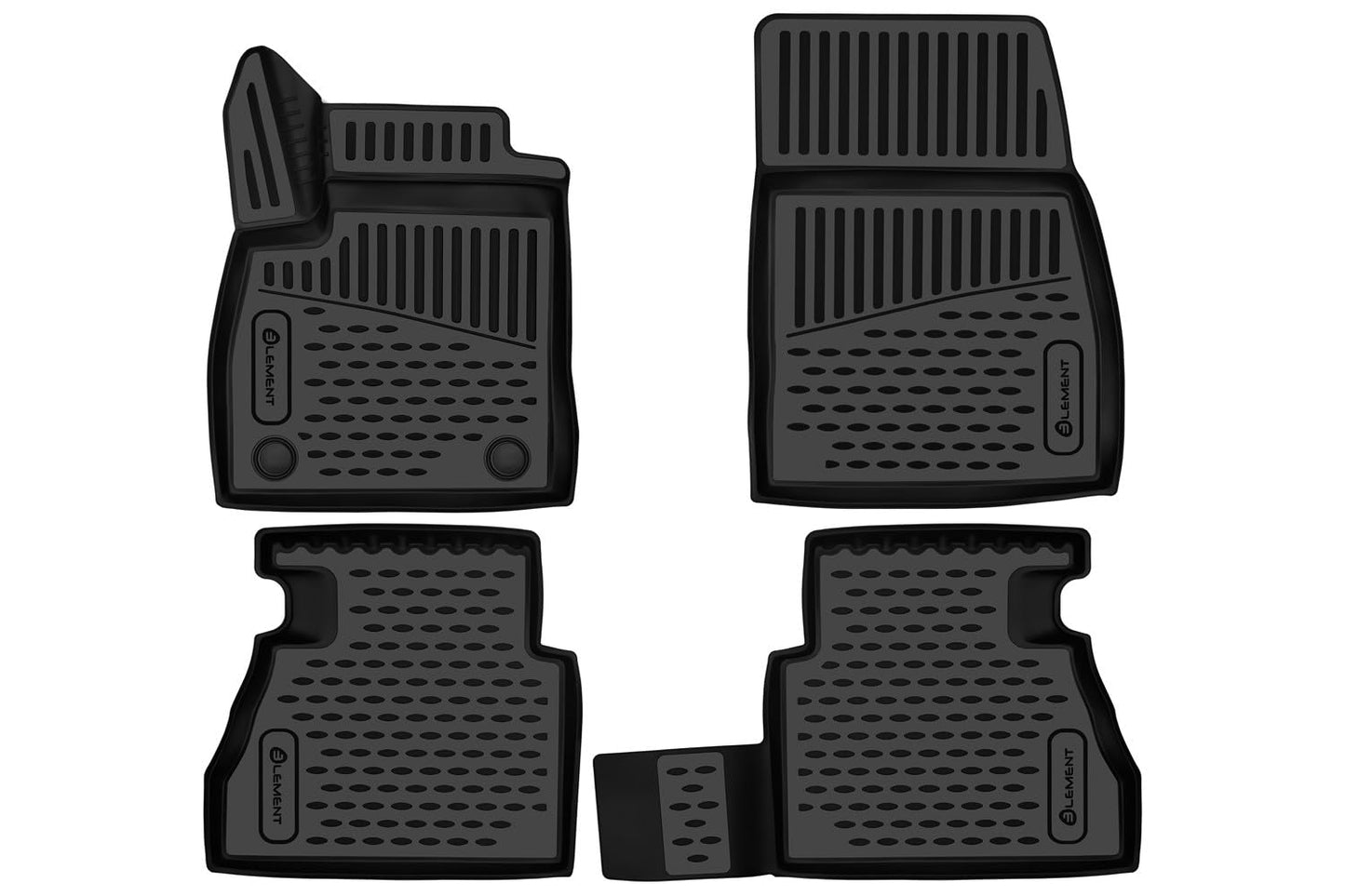 Element 3D rubber floor mats suitable for Ford Tourneo Courier |2024-Today| 100% custom-fit all-weather floor mats made of TPE, high edge, waterproof, non-slip, odorless - EXP.ELEMENT3DA68492210k