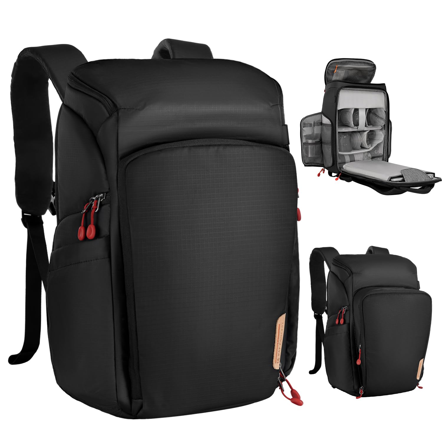 K&F CONCEPT Camera Backpack, Photo Backpack for Photographers, Camera Backpack with 15.6 Inch Laptop Compartment, Compatible with Canon/Nikon/Sony/DJI Mavic Drone (Alpha Backpack 25L) - KF13.128V6