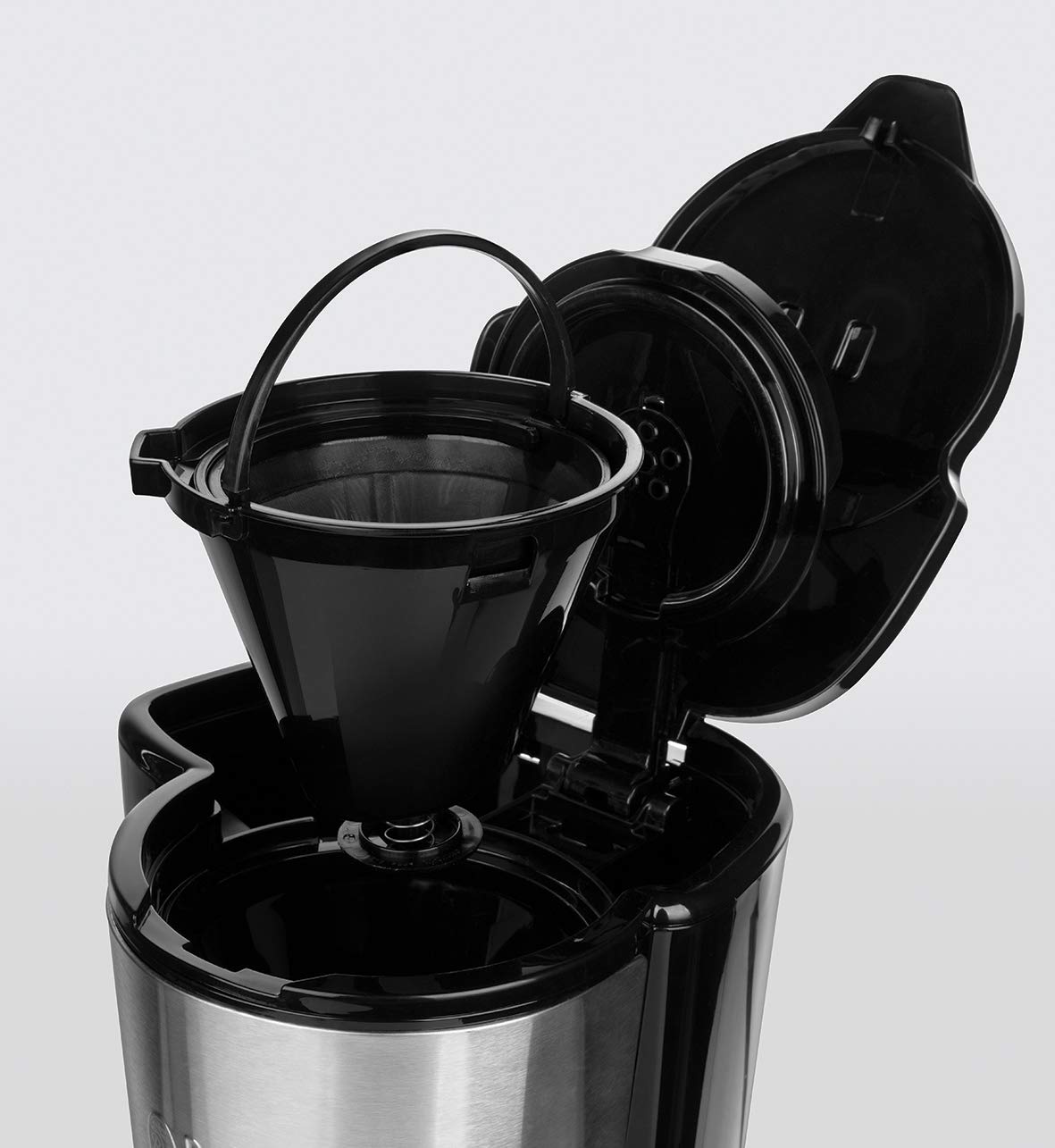 Russell Hobbs Filtru de cafea, 0,6 l, 5 căni, oțel inoxidabil și negru - 24210-56