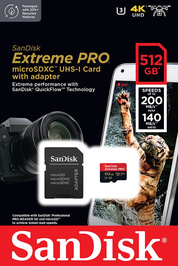 SanDisk Extreme PRO microSDXC 512GB (SDSQXCD-512G-GN6MA)