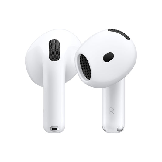Apple AirPods 4 wireless headphones, Bluetooth headphones, personalized 3D audio, protection against sweat and water, USB-C charging case, H2 chip, up to 24 hours playback - MXP63ZM/A