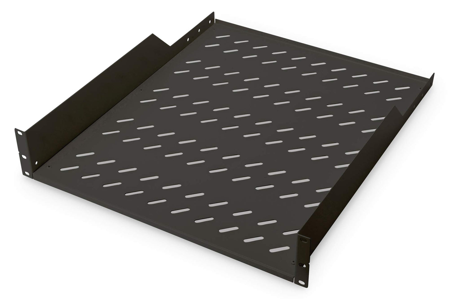 DIGITUS shelf for fixed installation – 19-inch 2U – 550 mm deep – black - DN-19