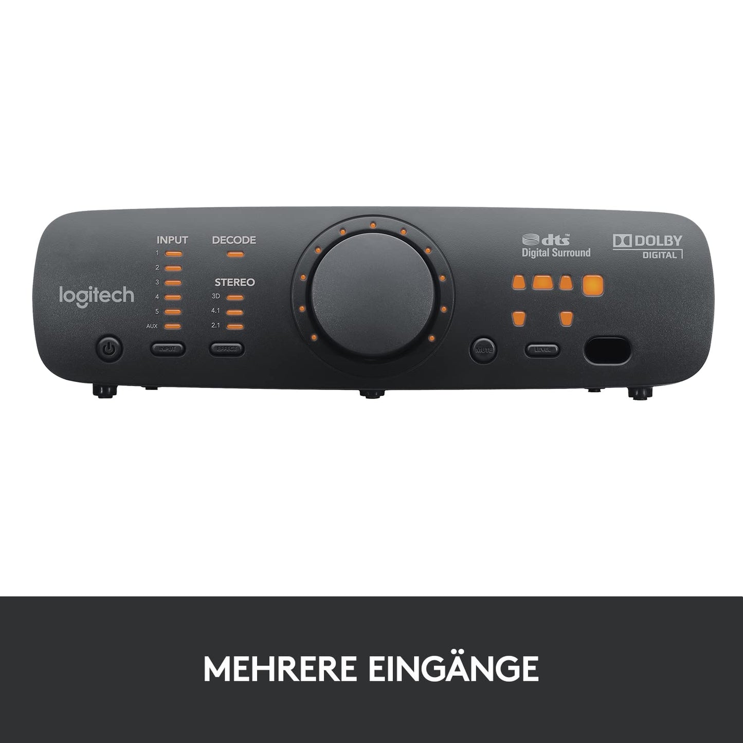 Logitech Z906 5.1 Sound System, speakers with 1000 watt surround sound, THX, multiple audio inputs, remote control, EU plug, PC/PS4/Xbox/stereo system/TV/smartphone/tablet - black - 980-000468