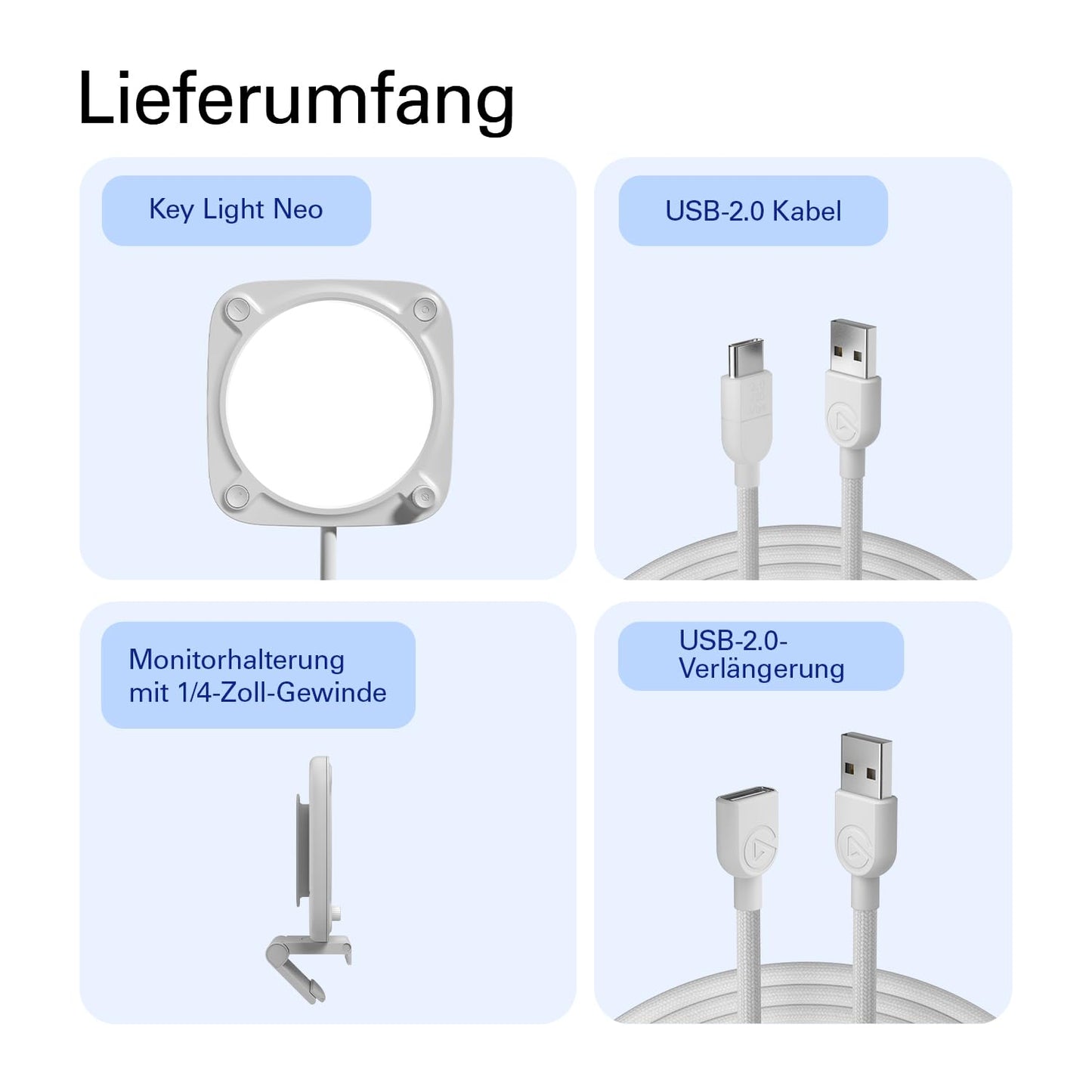 Elgato Key Light Neo with monitor mount, studio light - 20LAJ9901