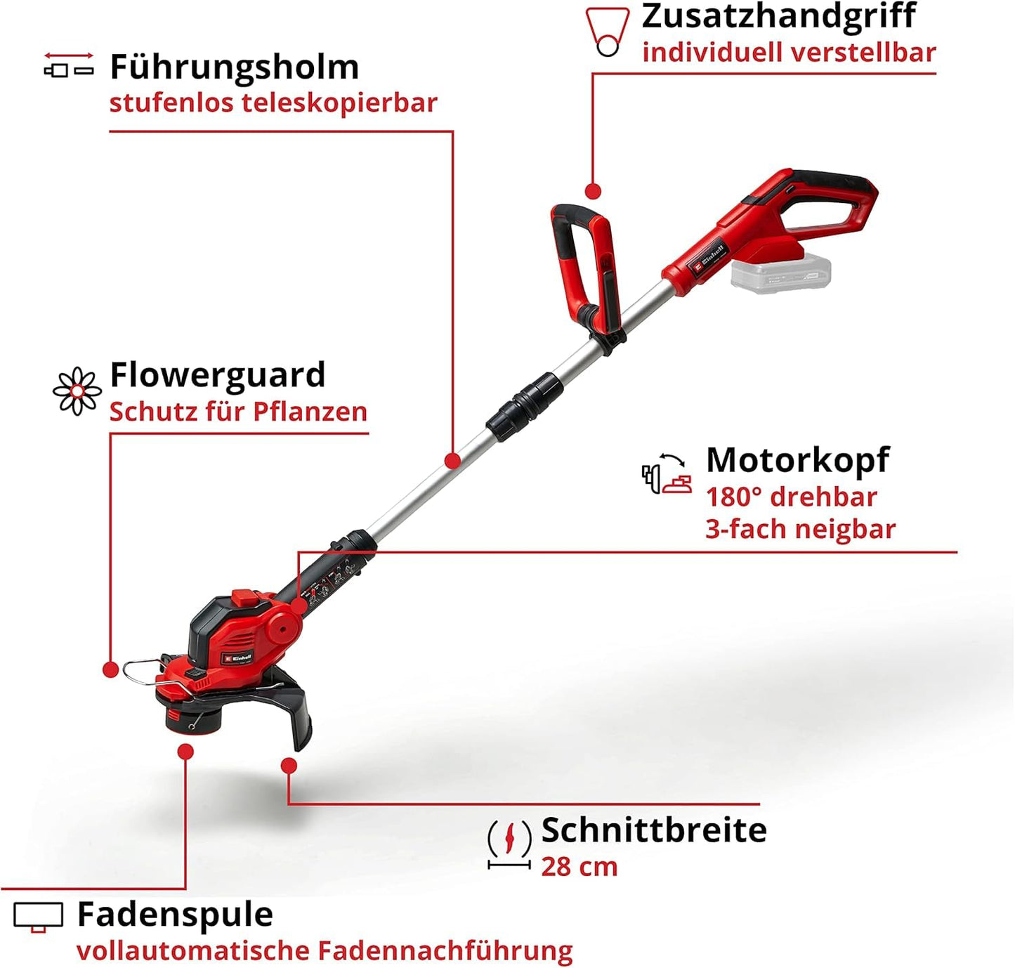 Einhell cordless grass trimmer GE-CT 18/28 Li-Solo Power - 3411242