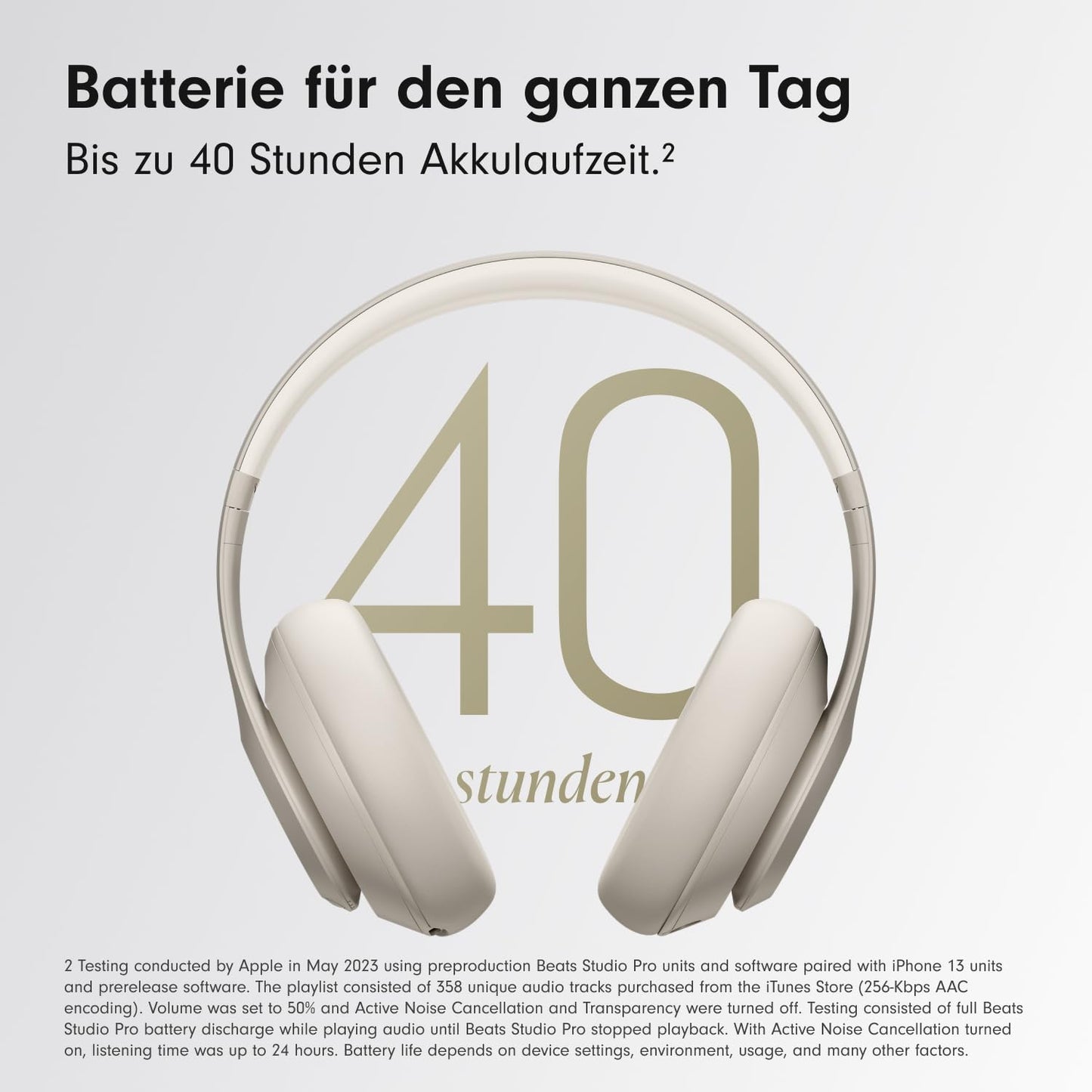 Beats Studio Pro - Wireless Bluetooth Noise Canceling Headphones - Personalized 3D Audio, USB-C Lossless Audio, Apple & Android Compatibility, Up to 40 Hours Playback Time - Sandstone - MQTR3ZM/A