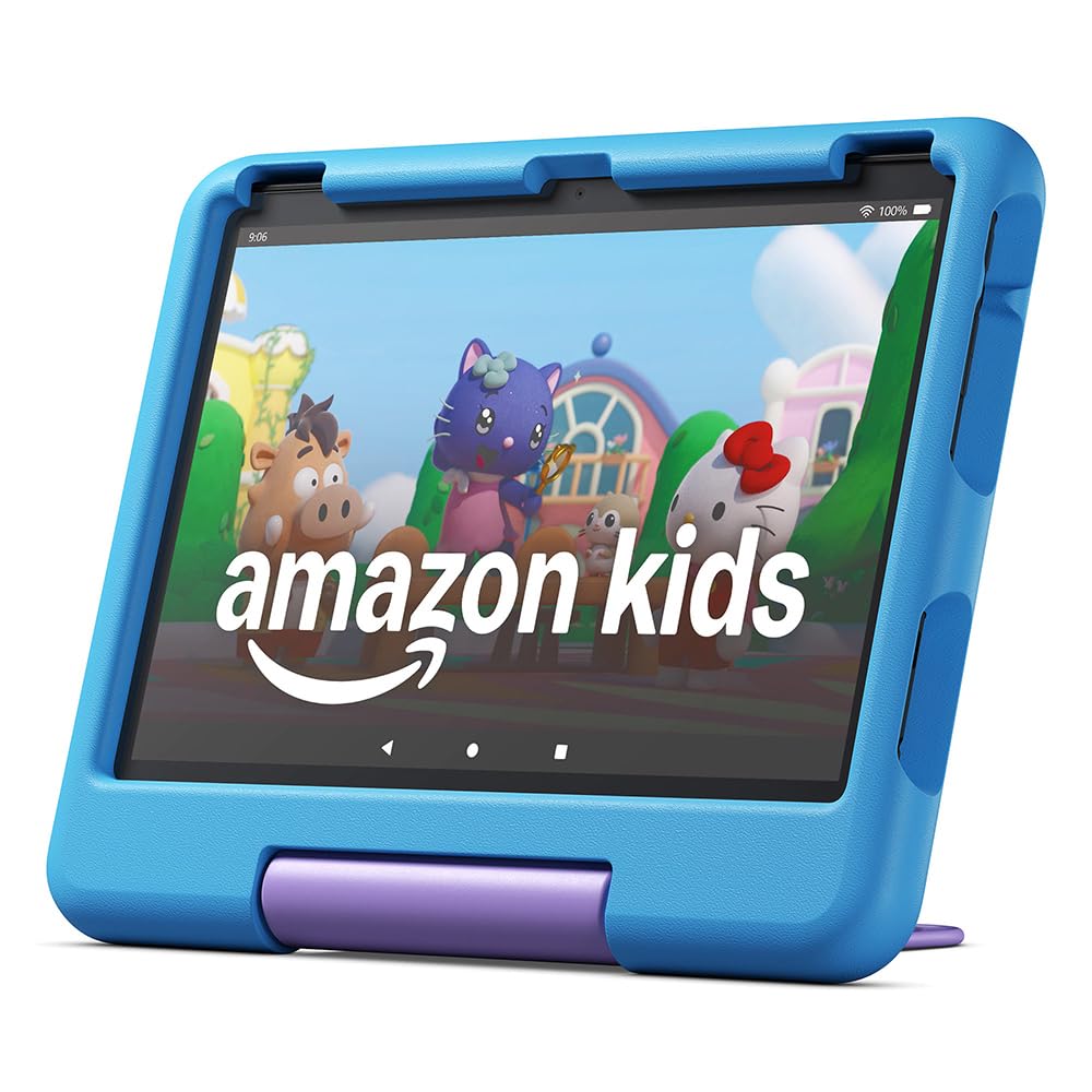 Fire HD 10 Kids Tablet (latest generation), for children from preschool age | With a brilliant 10-inch display, parental controls and a 2-year worry-free guarantee Version 2023, 32GB, blue - TG425K