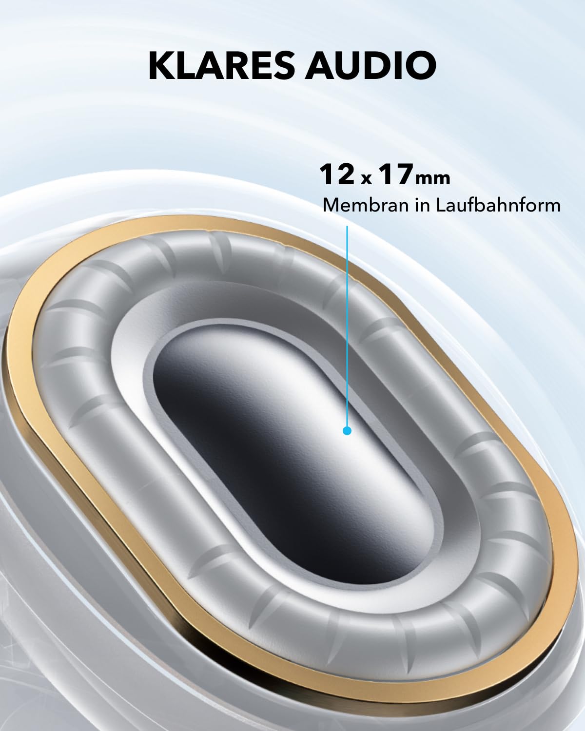 soundcore C40i from Anker, open-ear earbuds, clip-on headphones, flexible joint design, button control, feather-light comfort, firm hold with attachable ear clips, large drivers for clear sound - A3331